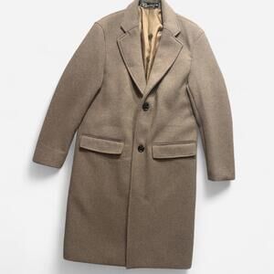 Zara sand / beige wool blend long coat